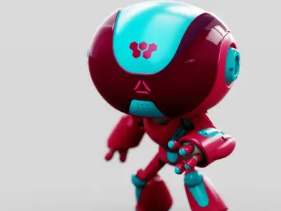 TOY BOT BENDY  RIGGED 3D model