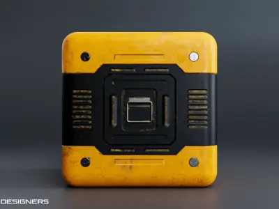 Sci Fi Storage Box Low-poly 3D model