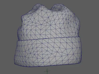 Beanie Cap Low-poly 3D model
