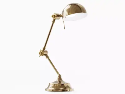 Firstlight Beau Desk Lamp Brass - PBR brass lamp Low-poly 3D model