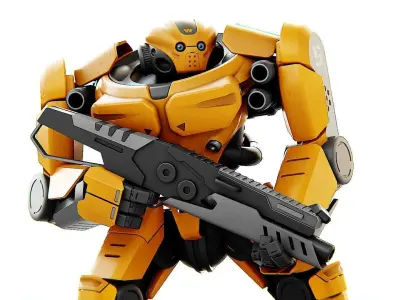 DOOM FIGHTER-V3   RIGGED 3D model