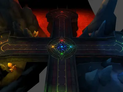 Fantasy Chess RPG Environment - Dungeon of Elements Low-poly 3D model