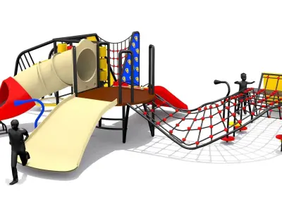 Wave Playground Low-poly 3D model