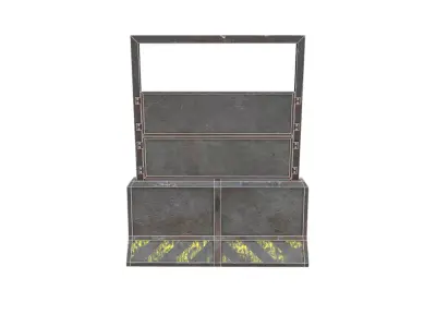 Concrete RoadBlock Barrier Barricade 3D model 3