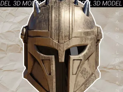 The Armorer Mandalorian Helmet 3D Model 3D print model