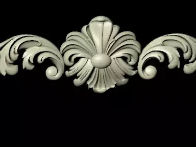 Central decor ornament for furniture 3D model 1139