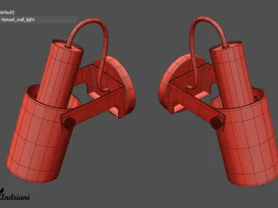 Nomad wall light Low-poly 3D model