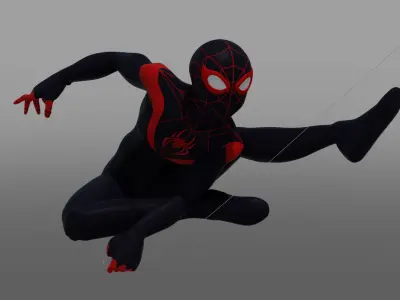 Spectacular Spider - Man Miles Morales Package Low-poly 3D model