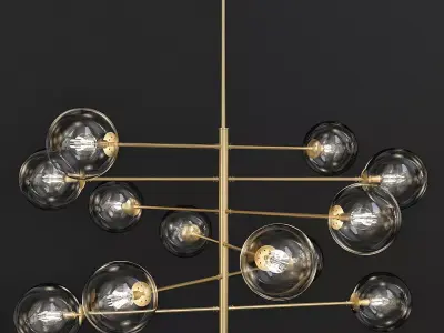 CHANDELIER TORTORA GLASS 3d model Low-poly 3D model