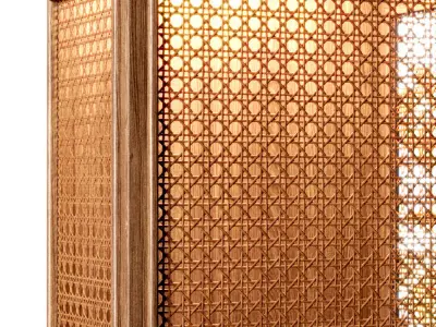 Florence rattan wall lantern FV3  3D model