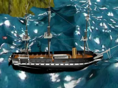 The medieval Castle Low-poly 3D model