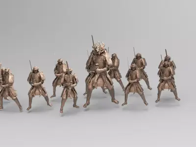 Japanese Ancient genma army 1  3D model