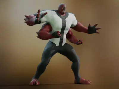Fourarms from Ben 10 Low-poly 3D model