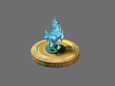 Magic Bagua Crystal Stand Low-poly 3D model