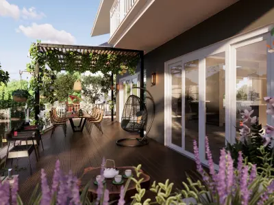 Exterior House Scene 3D model buy