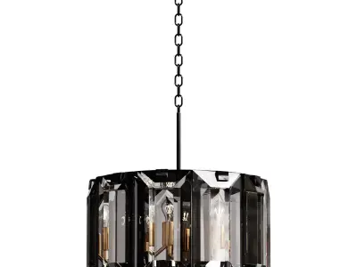 Rizar pendant chandelier with glass ceiling 3D model