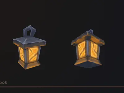 Hand Painted Road Side Props 3D model