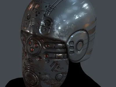 Gas mask helmet 3d model scifi Low-poly Low-poly Low-poly 3D model buy