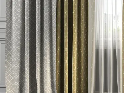 Curtain Set 153 3D model