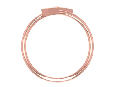 Women Light Weight Band Ring 3D print model 2