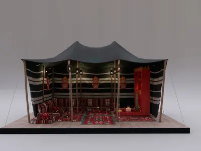 traditional Arab tent 3D model