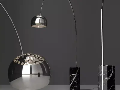 floor lamp Flos  Arco black 3D model