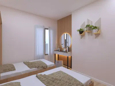 Bedroom Interior Designs Low-poly 3D model