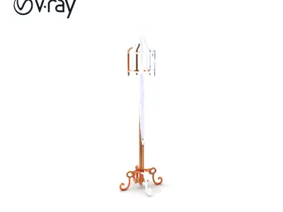 Vintage Iron Lamp Post Model Pack for Architectural Design Low-poly 3D model