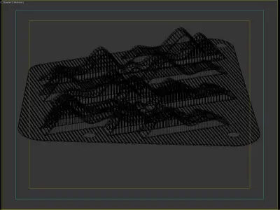 Wooden Wave Play Structure for Adventure Parks 3D model