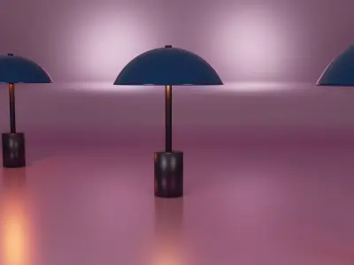 Side Table Modern Blue Lamp Free 3D print model