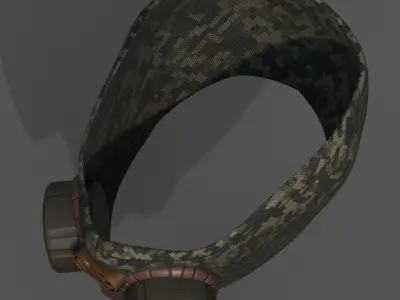 Gas mask helmet scifi fantasy armor hats military Low-poly  Low-poly 3D model