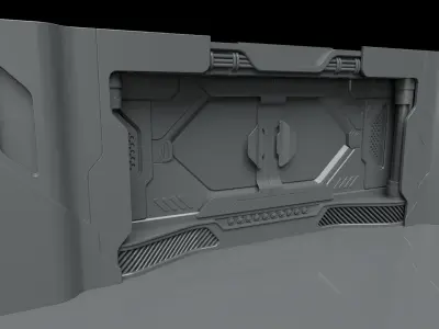 Broadcast Door Opening 3D model