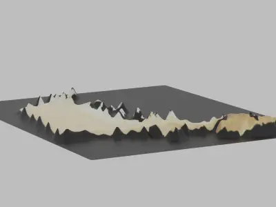 United Arab Emirates Map Country Low-poly 3D model