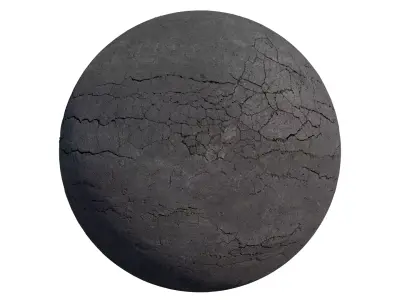 Asphalt 01 cracked PBR Low-poly 3D model