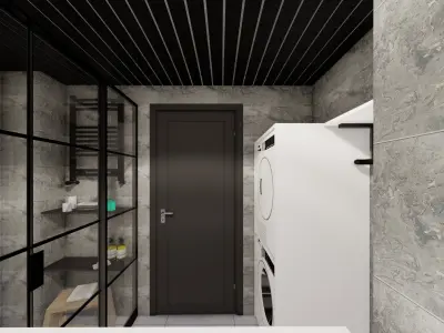 A Small Bathroom with details 3D model