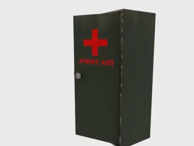 First aid cabinet  Low-poly 3D model