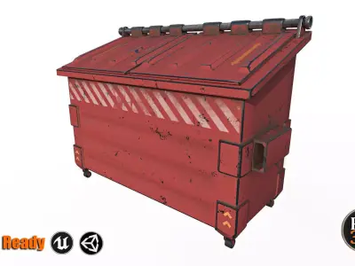 Trashbox-Version 1 Low-poly 3D model