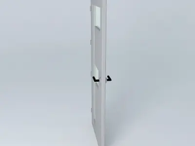 Letter "F", 3D door, very detail with glass, lock and hinger. Free 3D model