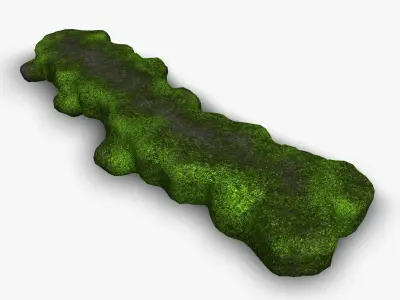 Rock Walkway 1 - 4 Combo - Moss 2 Low-poly 3D model
