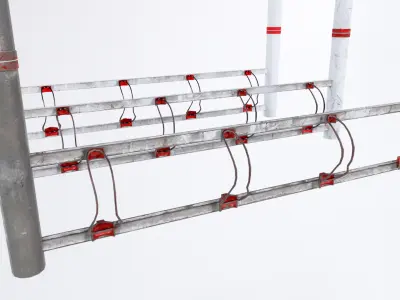 Bike Rack Low-poly 3D model