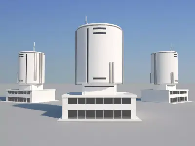 Industrial Building 03 Low-poly 3D model