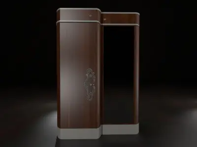 Msk - Wardrobe with mirror fin19 3D model