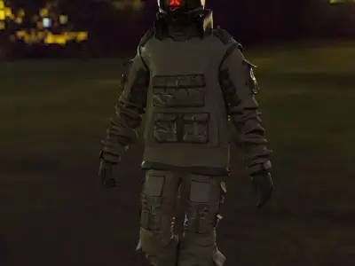 Cyberpunk Character - Cyber Street Punk Low-poly 3D model