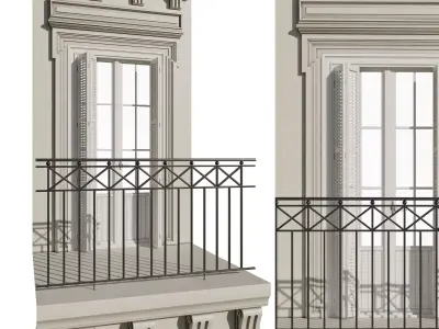 Paris Balcony 3D model