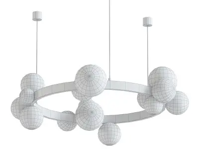 ASTEN assen chandelier with glass balls 3D model