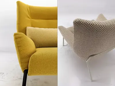 Nikos armchair with frame 3D model