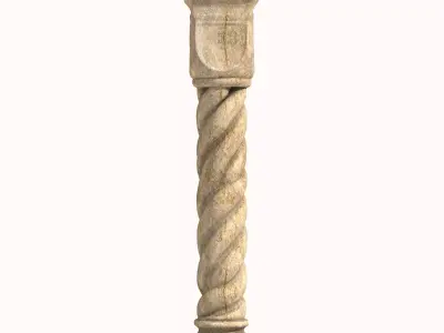 Stone pillar 01 3D print model