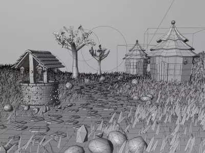 Magic Forest - Fairy Forest - Render Ready Scene Low-poly 3D model