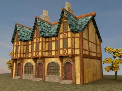 Old house Low-poly 3D model