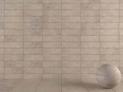 Concrete wall tiles Suite Taupe 20x60 Set 3 Texture